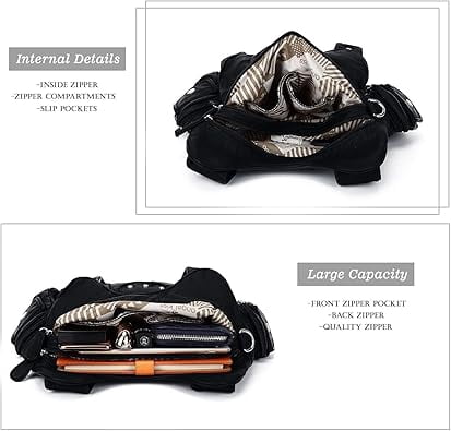 Angel Kiss for Women Large capacity Vegan Leather wallet and Handbags Crossbody Purses Multi pocket shoulder bag