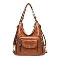 thumbnail image 1 of Bolso de hombro vintage Bolso de mano de cuero PU para mujer multifunción para el trabajo marrón Ehuebsd Para Estrenar, 1 of 8
