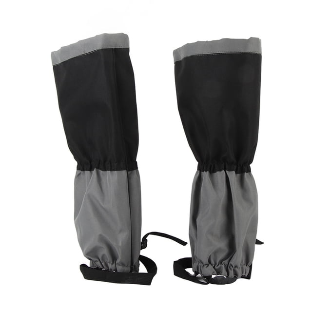 1 par de polainas impermeables para deportes al aire libre, escalada, senderismo, botas y zapatos, color negro