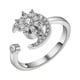 thumbnail image 1 of Anillos para mujer, regalos para mujer, diseño pequeño, flor giratoria, anillo giratorio abierto para mujer., 1 of 2