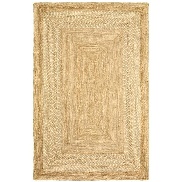 LR Resources CLASS81209NAT5079 Tapis Rectangle Classique de 5 Pi x 7 Pi de 9 Po en Jute&44; Naturel