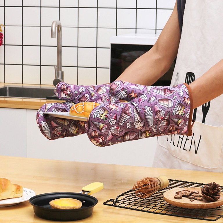 Mitts Oven Baking Gloves Mitt Mittens Kitchen Hot Pot Heat Pads Resistance Non Resistant Microwave Insulating Cooking, Size: One Size