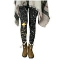 thumbnail image 3 of oelaio Christma Leggings for Women Xmas Print High Waisted Ankle Length Yoga Pants Buttery Soft Casual Holiday Tights Black XL, 3 of 7