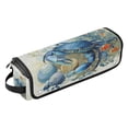 thumbnail image 2 of Hair Tool Organizer Bag with Heat Resistant Mat Removable Travel Storage Case for Hot Air Brushes Curling Irons Blue Crab and Shells, 2 of 8