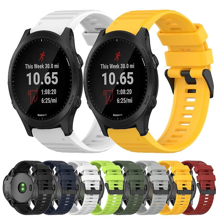 For Garmin Forerunner 945 22mm Horizontal Texture Silicone Watch