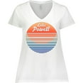 thumbnail image 3 of Inktastic Lake Powell Retro Sunset Women's Plus Size V-Neck T-Shirt, 3 of 5