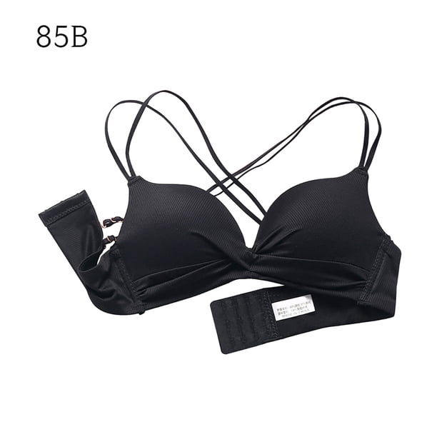 Sujetador sin costuras Wireless Thicken Sexy Hacer subir Underwear Lencería elástica transpirable, Negro, 85B Yuarrent AP001256-16B