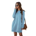 thumbnail image 6 of Women Blouses Womens Loose Tee Shirts under Scrub Shirt Floral Tunic with Stripes Ladies Dress Tops Floral Fall Tops for Women Ladies Lace Blouse Womens Dressy Casual Long Sleeve Casual V Sky Blue 2XL, 6 of 7