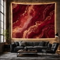thumbnail image 6 of Abstract Marbled Stone Art with Gold Veins on Deep Red, Majestic Maximalist for Art Enthusiasts, Home Decor Wall Art, Holiday Gift, Tapestry Wall Hanging for Living Room and Bedroom, 6 of 7