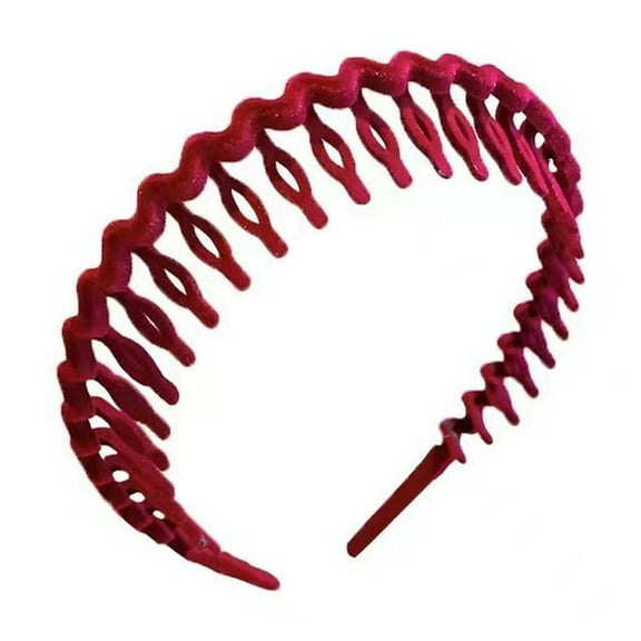 ZOUBAOQ Womens Headband Flocking Toothed Hair Hoop Hair Frosted Girls Color Pure Serrated V5p2 Accessories