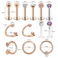 thumbnail image 5 of QQTDFG 8-13Pcs 16g Stainless Steel Lip Rings CZ Hoop Nose Ring Helix Piercing Jewelry-Set 1-10pcs, 5 of 9