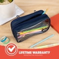 thumbnail image 5 of ZIPIT Half & Half Pencil Case | Aesthetic Pencil Pouch for College and Office (Jeans), 5 of 7