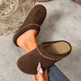 thumbnail image 5 of uublik Women Slippers Breathable Fabric Soft Sole House Shoes Non Slip Slippers, Brown, 5 of 6