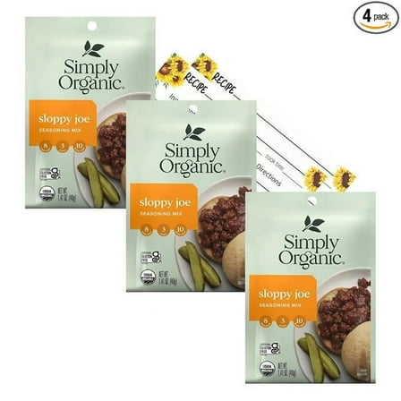 Simply Organic Sloppy Joe Seasoning Mix, 3 Pack