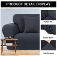 thumbnail image 5 of Unique Bargains 1-Piece Sofa Cover Stretch Couch Slipcover Armchair, Dark Gray, 5 of 8