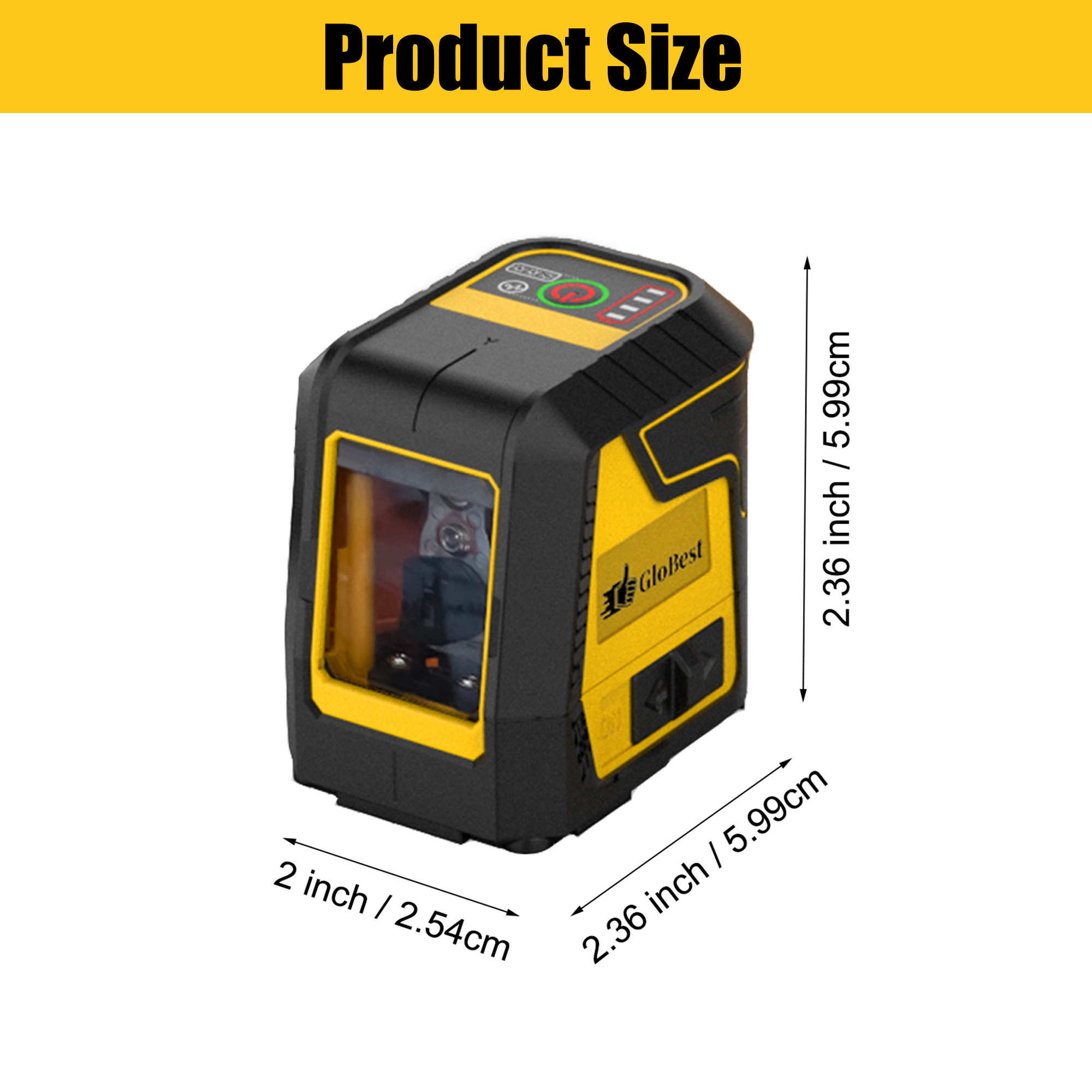 GloBest Laser Level with Tripod, 100 Ft Range, Green Beam photo 8