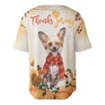 thumbnail image 2 of Happy Thanksgiving Chinese Crested with Turkey Pumpkins Autumn Vibes All Over Print 3D Baseball Shirt Dog Lover Softball Sport - 12018, 2 of 6