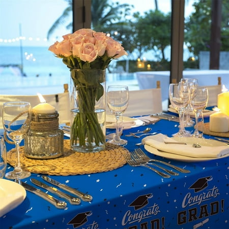 

2025 Graduation Party Disopable Tablecloth Grad Tablecover for Graduation Party Decorations Party Supplies Banner Graduation Plastic Table Covers For Party Prom Reception For Collage University