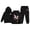 Black, variant on Kids Hoodie Tracksuit Set Unisex Two Piece Hoodie Sweatshirt With Pants