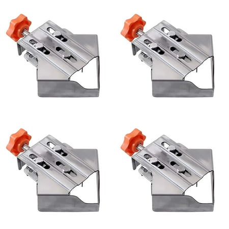 

Multi Purpose Stainless Steel 90 Angle Clamp Single Shank Angle Clamping Tool With Adjustable Swing For Woodworking Photo Frames *4PCS