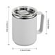 thumbnail image 3 of Taza de café de 450 ml Taza de acero inoxidable aislada con asa y tapa (blanco lechoso), 3 of 7