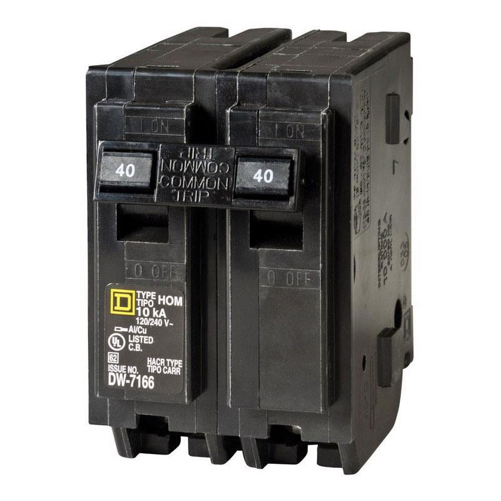 Square D Homeline 40A Double-Pole Standard Trip Circuit Breaker HOM240CP