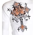 thumbnail image 5 of ARCHAIC by AFFLICTION White GODFREY Cross Short Sleeve Slim Fit Y2K T-shirt NWT, 5 of 8