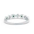 thumbnail image 3 of Art Deco Half Eternity Ring Green Emerald CZ 925 Sterling Silver Size 10, 3 of 4