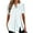 White, variant on Raeneomay Oversized T Shirts Women Summer Casual T-Shirt Solid V-Neck Hollowed-out Short Sleeve Pullover Blouse Tops