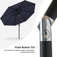 thumbnail image 3 of MASTERCANOPY 9ft Patio Market Umbrella with Tilt and Crank, Navy Blue, 3 of 6