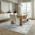 thumbnail image 2 of VOGGES 8'x10' Washable Area Rugs for Living Room, Gray Faded Area Rug Modern Vintage Distressed Design Carpet, Non Slip Indoor Farmhouse Decor Rug for Bedroom, Dining Room Carpets, Silver Mist, 2 of 8