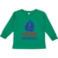 thumbnail image 3 of Inktastic Captain Adorable, Sail Boat, Sailing - Red Blue Boys Long Sleeve Toddler T-Shirt, 3 of 5