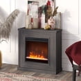 thumbnail image 4 of Evelyn&Zoe Santos 30" Wide Mantel Fireplace with Crystal Fireplace,sert, Charcoal Gray, 4 of 7