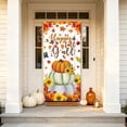 thumbnail image 6 of Thanksgiving Door Cover, Pumpkin Maple Leaf Polyester Hanging Banner, Fall Holiday Door Curtain Decor for Front Door Porch Wall Indoor Outdoor Home Party Decoration, 35.43 x 70.87 Inch, 6 of 6
