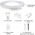thumbnail image 2 of Curtain Rail for Creative Interiors, Durable PVC Plastic Flexible Bendable Ceiling Curtain Track for Customizable Spaces (5M), 2 of 5