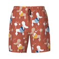 thumbnail image 4 of Lsque Mens Swim Trunks Cute Poodle Dog Pattern - Bathing Suit Compression Liner - Beach Swim Shorts Swimwear - (S-3XL) - Stretch Quick Dry -Small, 4 of 9