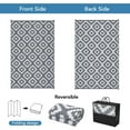 thumbnail image 4 of Outdoor Rug Waterproof for Patio Decor, Foldable Reversible Plastic Straw Area Rugs Mat for Camper, Outside Carpet for Rv, Deck, Porch, Picnic, Beach, Balcony, 4 of 7