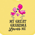 thumbnail image 4 of Inktastic My Great Grandma Loves Me with Two Flamingos Boys or Girls Baby Bib, 4 of 4