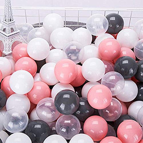MoonxHome Pit Balls Crush Proof Plastic Childrens Toy Balls Mule-Grey Ocean Balls 2.15 Inch Pack of 300 Grey 