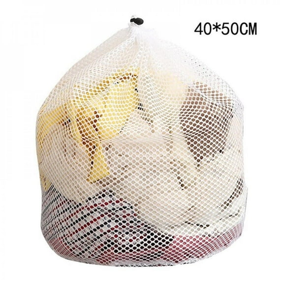 Practical Large Washing Net Bags, Durable Fine Mesh Laundry Bag With Lockable Drawstring For Big *