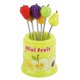 thumbnail image 1 of Juego de tenedores de fruta de acero inoxidable verde, 6 piezas para postres y pasteles, regalo ideal para fiestas en casa, 1 of 4