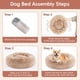 thumbnail image 5 of Cama relajante tipo donut FluffyDream para perros y gatos, 30 pulgadas, color marrón, 5 of 5