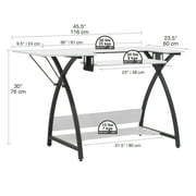 Sew Ready Comet Sewing Table Folding Top Adjustable Platfomr Black/White