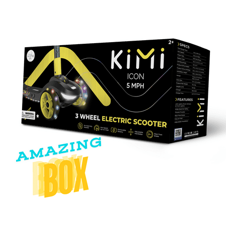 INOKIM - ICON Kids Scooter w/4 miles  Max Operating  Range & 4 mph Max Speed - Yellow
