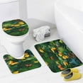 thumbnail image 4 of Green Leaf Jungle Animals Shower Curtain Waterproof Bathroom Curtain Anti-slip Bath Mat Set Toilet Rugs Carpet, 4 of 8