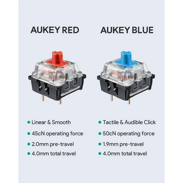 Clavier mécanique filaire Aukey RGB KM-G12 - Switch Rouge (Vendeur Tiers) –