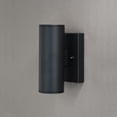thumbnail image 2 of Vaxcel Chiasso Aluminum 2 Light LED Black Outdoor Wall Lantern Clear Glass, 2 of 5
