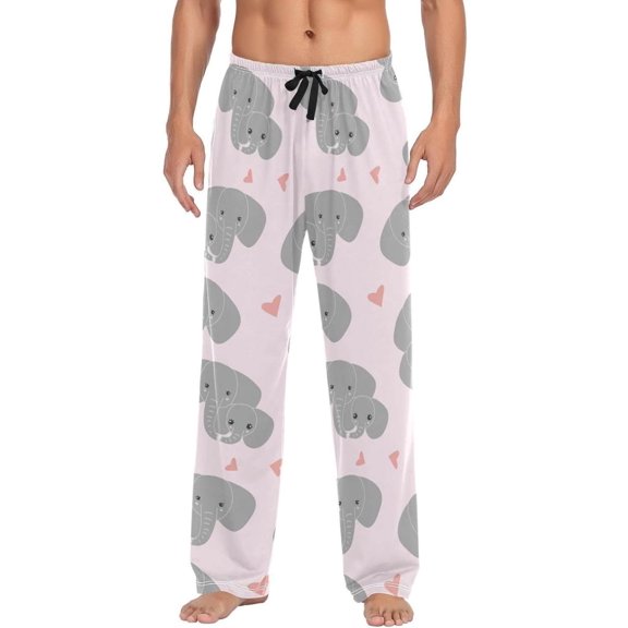 GZHJMY Elephant Pajama Pants for Men, Lounge Pants Lightweight Men Pajama Bottoms with Drawstring Pockets, Christmas New Year Birthday Gifts, X-Large