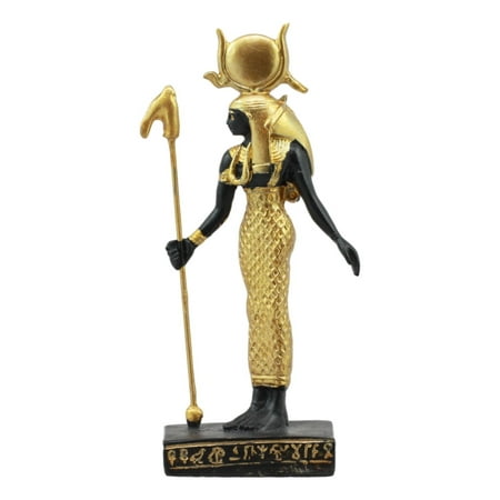 Ancient Egyptian Sculptures - Ebros Egyptian Classical Deities Miniature Figurine Gods Of Egypt Dollhouse Miniature Statue Legends Of Ancient Egypt Educational Sculpture Collectible (Hathor Goddess Of Feminism)