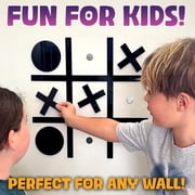 HMMAGNETS Magnetic Tic Tac Toe Wall-Mount Game – 17x17 Adhesive Board